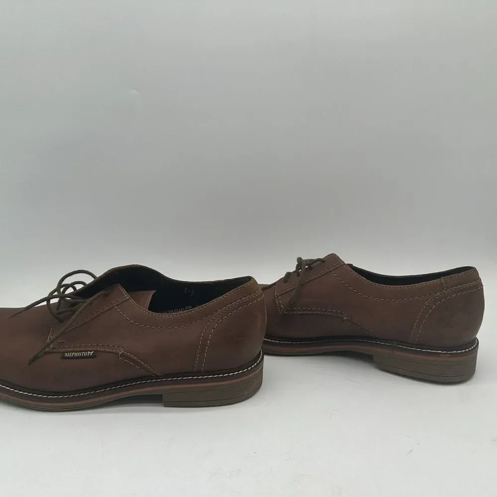 Mephisto AirRelax Brown Leather Cap Toe Oxfords‎ Size 10.5 US Dress Shoes